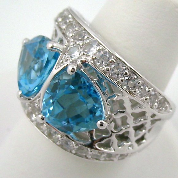 Victoria Wieck 4.72ct Swiss Blue Topaz Ring - Picture 11 of 15